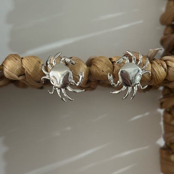 Silver Crab Earrings - Picture 5 of 17